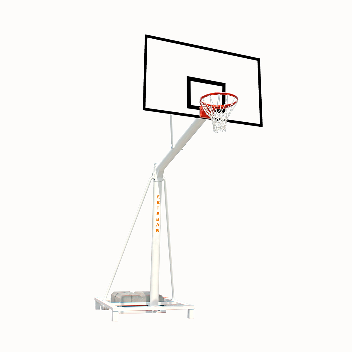 Canasta baloncesto fija tablero fibra de vidrio extensión 125 cm BF12525-1  - ESTEBAN SG&E